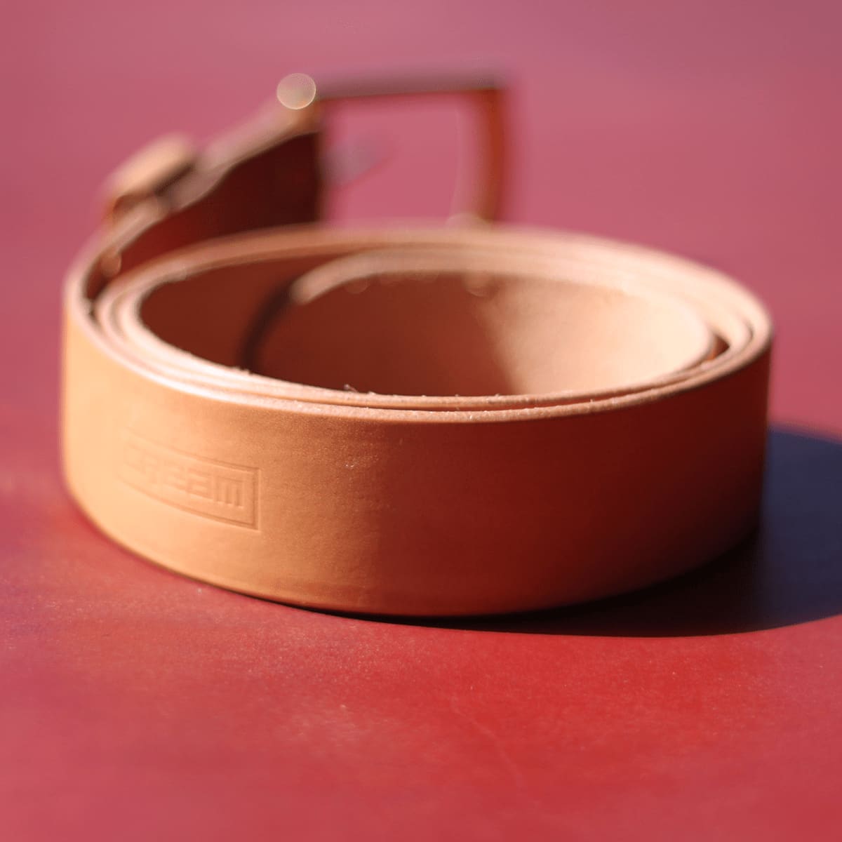 Cream Belt - 34 / Oiled - Leather - 1