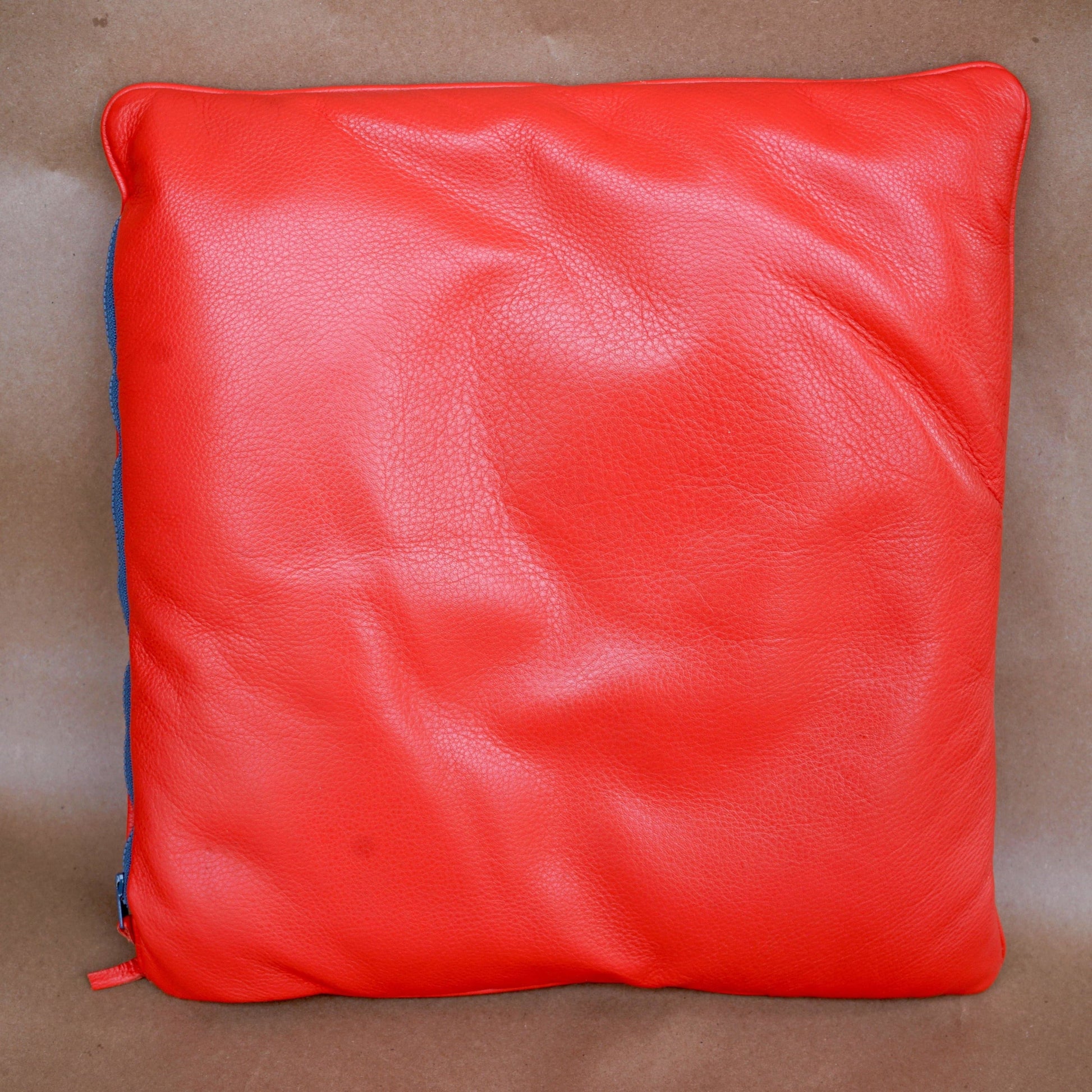 Pillow Red - Leather - 1